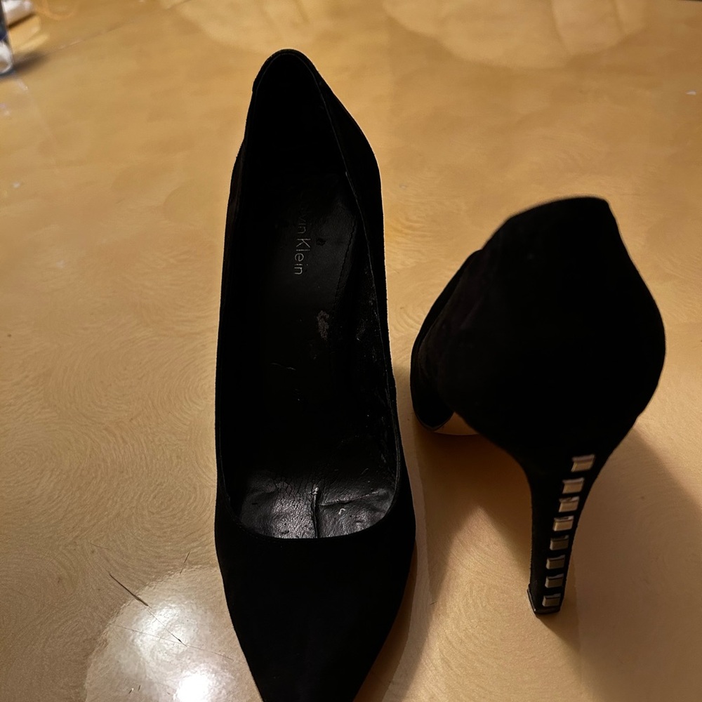 Calvin Klein Black Heels with Studded Detail